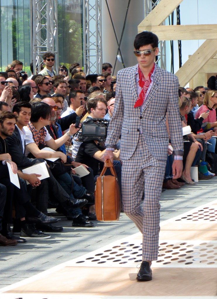 David Beckham at Louis Vuitton Mens Wear SS14 in Paris 