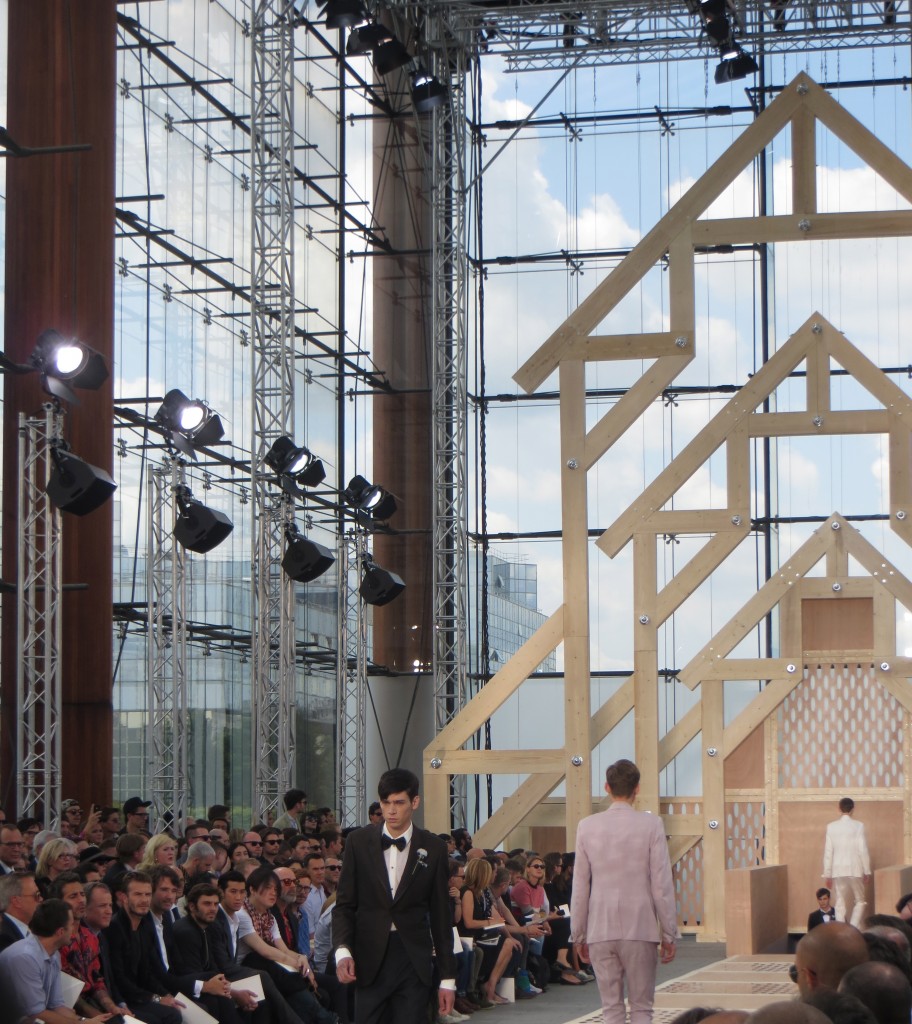 David Beckham at Louis Vuitton Mens Wear SS14 in Paris 